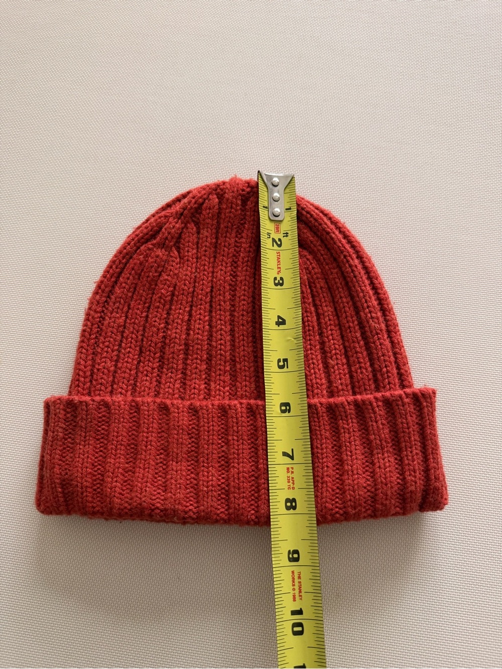 Uniqlo HEATTECH Unisex Knit Beanie Hat Acrylic/Wool Coral One Size - Picture 4 of 7
